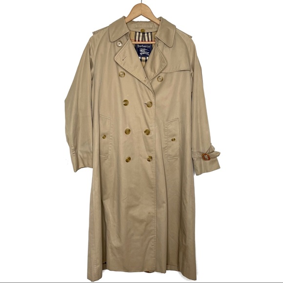 ❎SOLD Burberrys Vintage Trench Coat Double Breasted Tan Color Size 10P